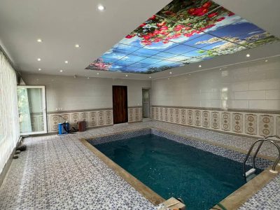 850 متر باغ‌ویلای مدرن با استخر سرپوشیده در وایقان
